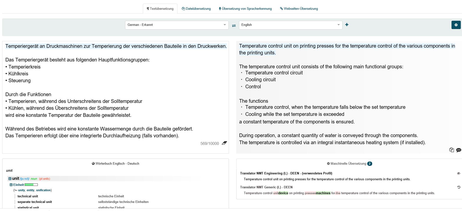 Die gds-eigene neuronale Translation Engine PLURAVOX