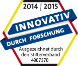 2014/2015 wurde die Ovidius GmbH vom Stifterverband forschende Unternehmen mit dem Siegel "Innovativ durch Forschung" gewürdigt