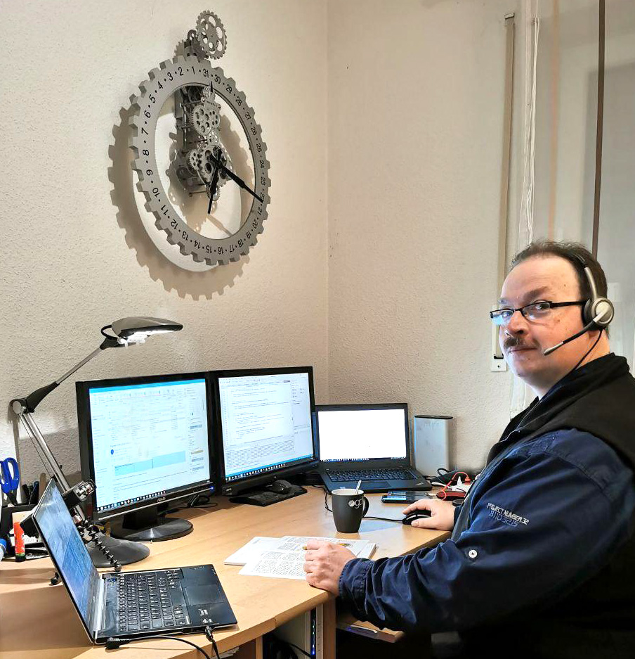 Ludger Heisterkamp, Softwareentwickler gds GmbH, schreibt aus dem Homeoffice
