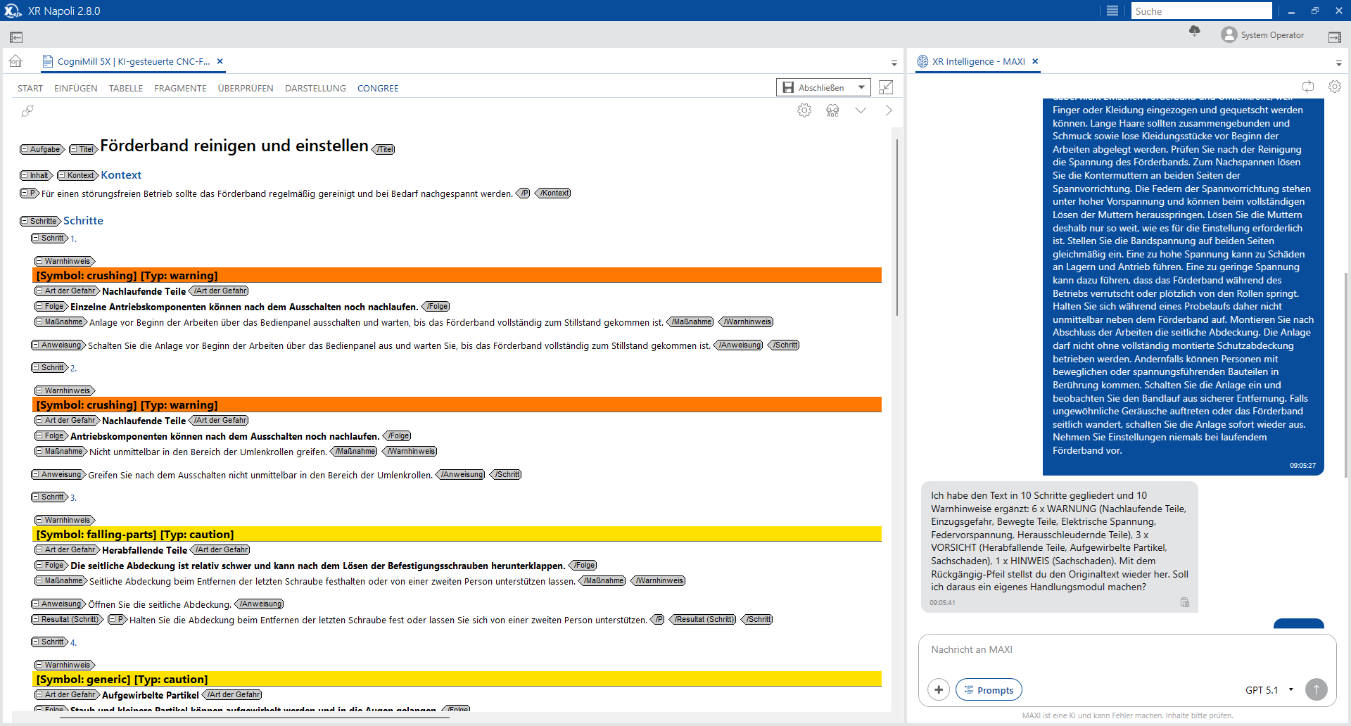 XR Intelligence – MAXI unterstützt die redaktionelle Arbeit direkt im XR-Editor.