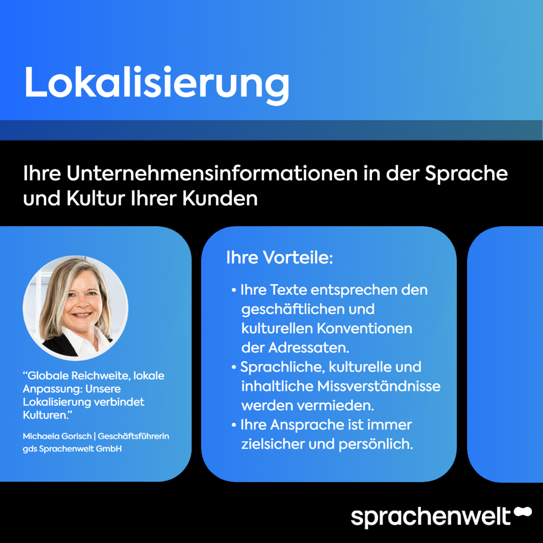Lokalisierung durch die gds Sprachenwelt