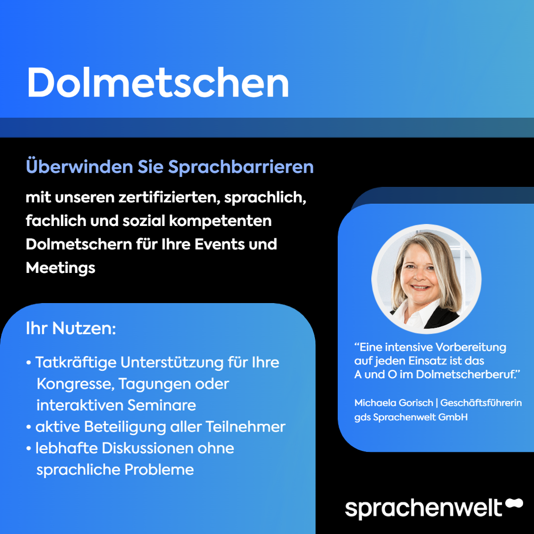 Dolmetschen durch die gds Sprachenwelt