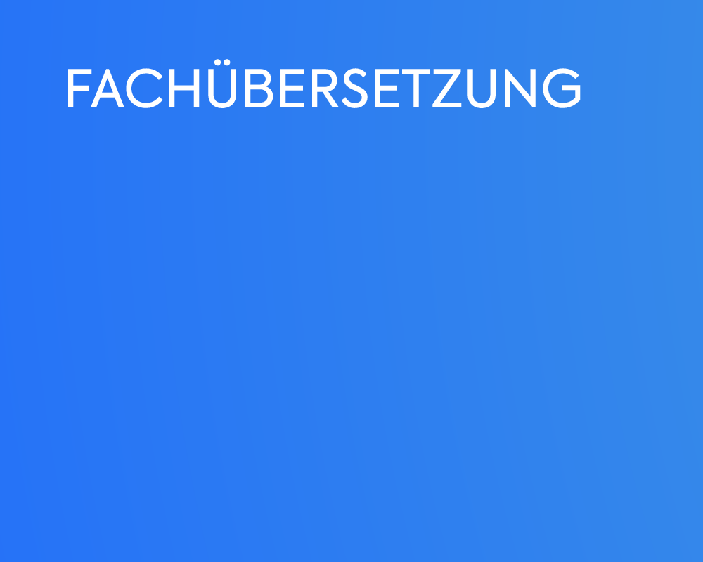 FACHÜBERSETZUNG