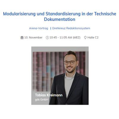 Downloadlink zu den Folien des Fachvortrags "Modularisierung und Standardisierung in der Technischen Dokumentation"
