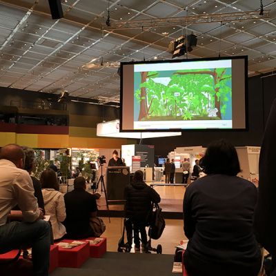 Anna-Lotte Wienstroer's short lecture in the Arena "Lernmedien" on the topic of GAMIFICATION was more than well attended
