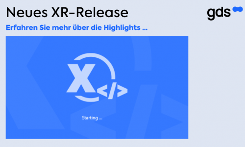 Startbildschirm des Redaktionssystems XR der gds GmbH