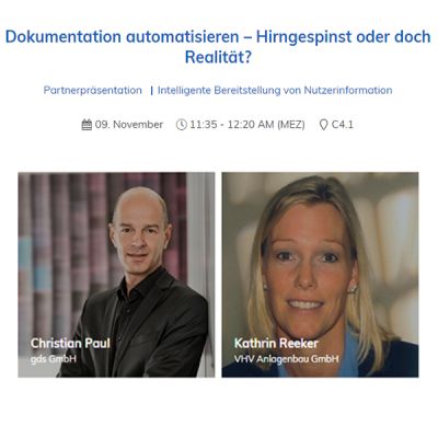 Downloadlink zu den Folien zum Partnervortrag "Dokumentation automatisieren – Hirngespinst oder doch Realität?"