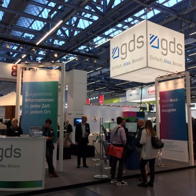 Durchgehend gut besucht - der gds-Messestand auf der tekom Jahrestagung 2019