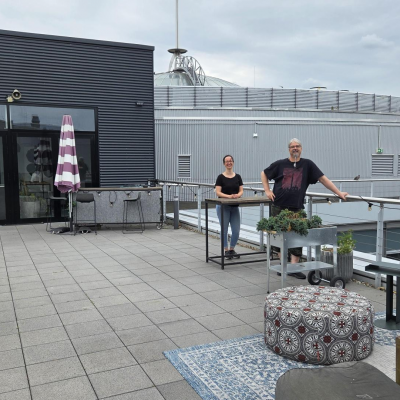 Done – time for a break on the terrace