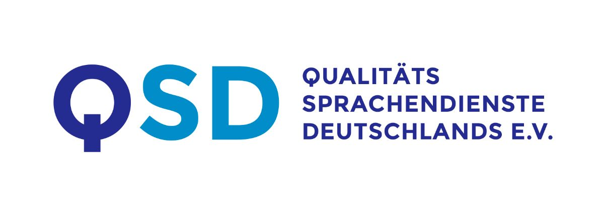 The logo of the QSD - Qualitäts Sprachendienste Deutschlands e. V.